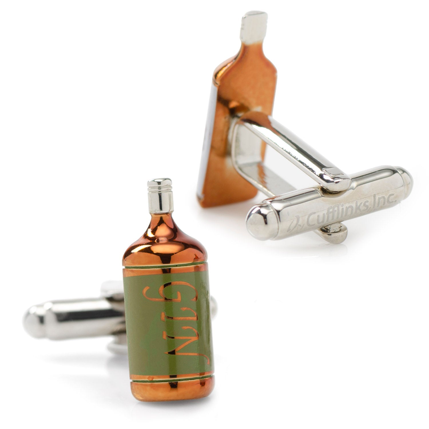 Gin and Tonic Bottle Novelty Cufflinks for Formal Wear - Image 2