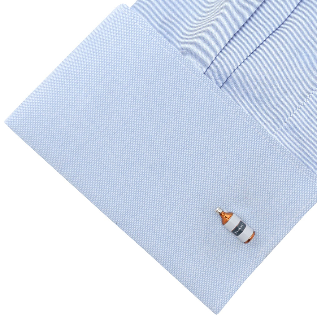 Gin and Tonic Bottle Novelty Cufflinks for Formal Wear - Image 3