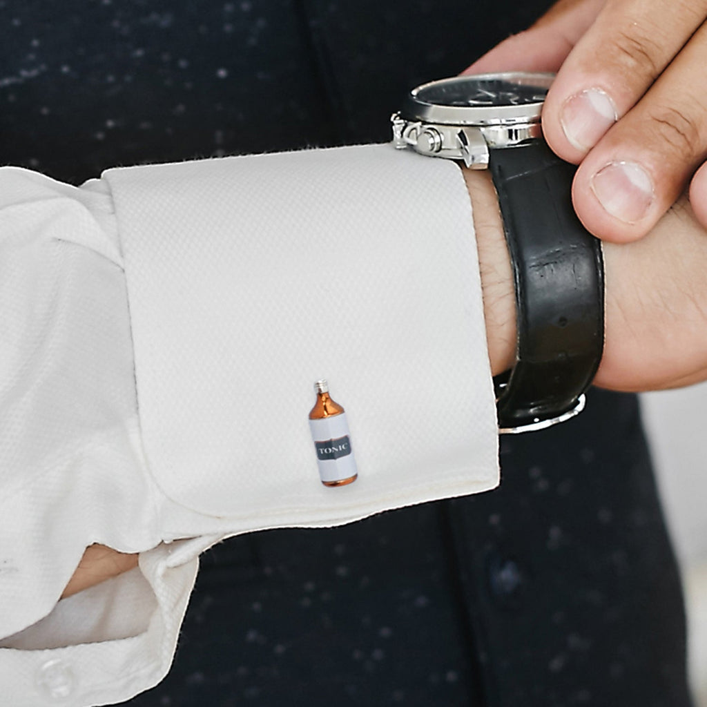 Gin and Tonic Bottle Novelty Cufflinks for Formal Wear - Image 5