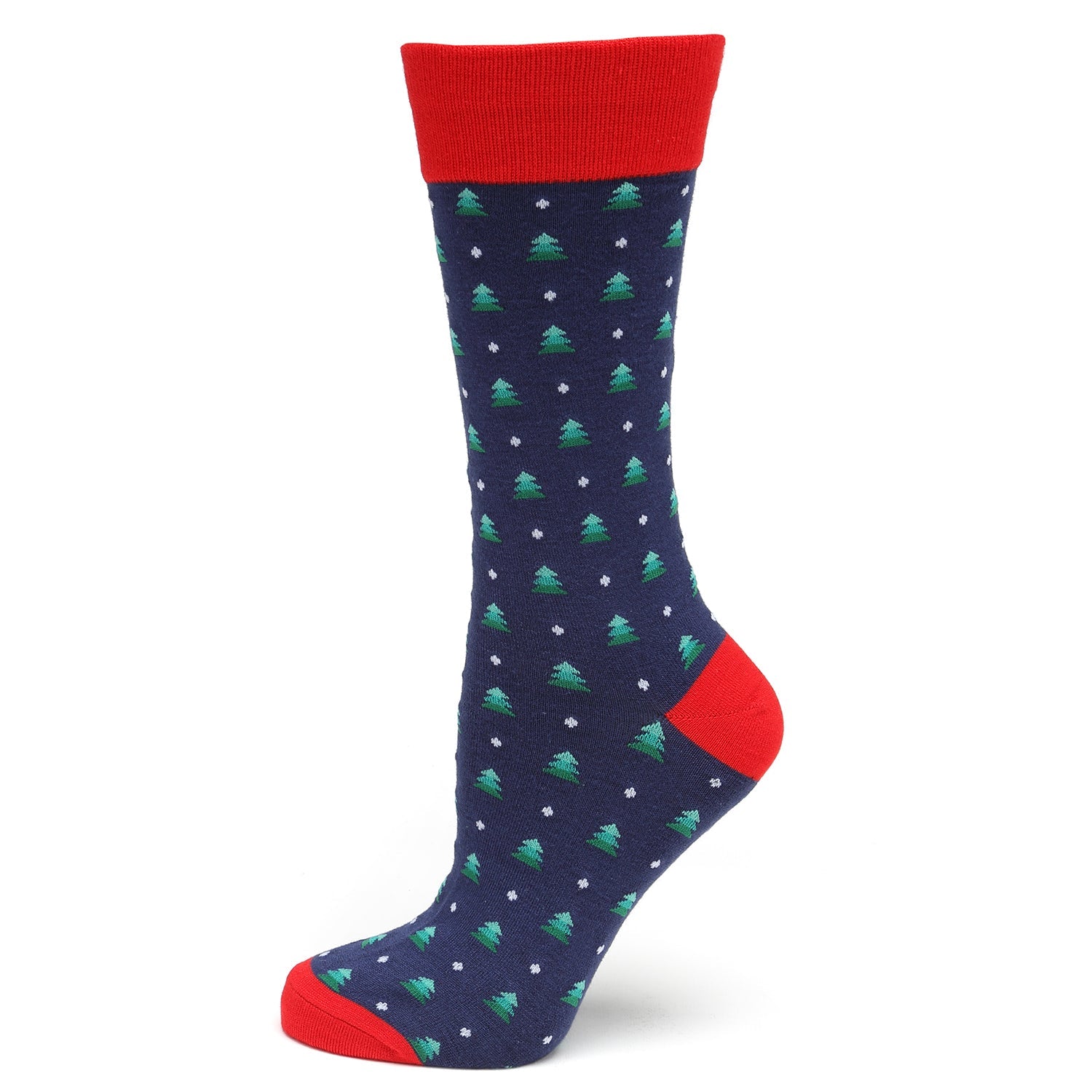 Holiday Tree Print Tie and Sock Gift Set in Navy - Image 7