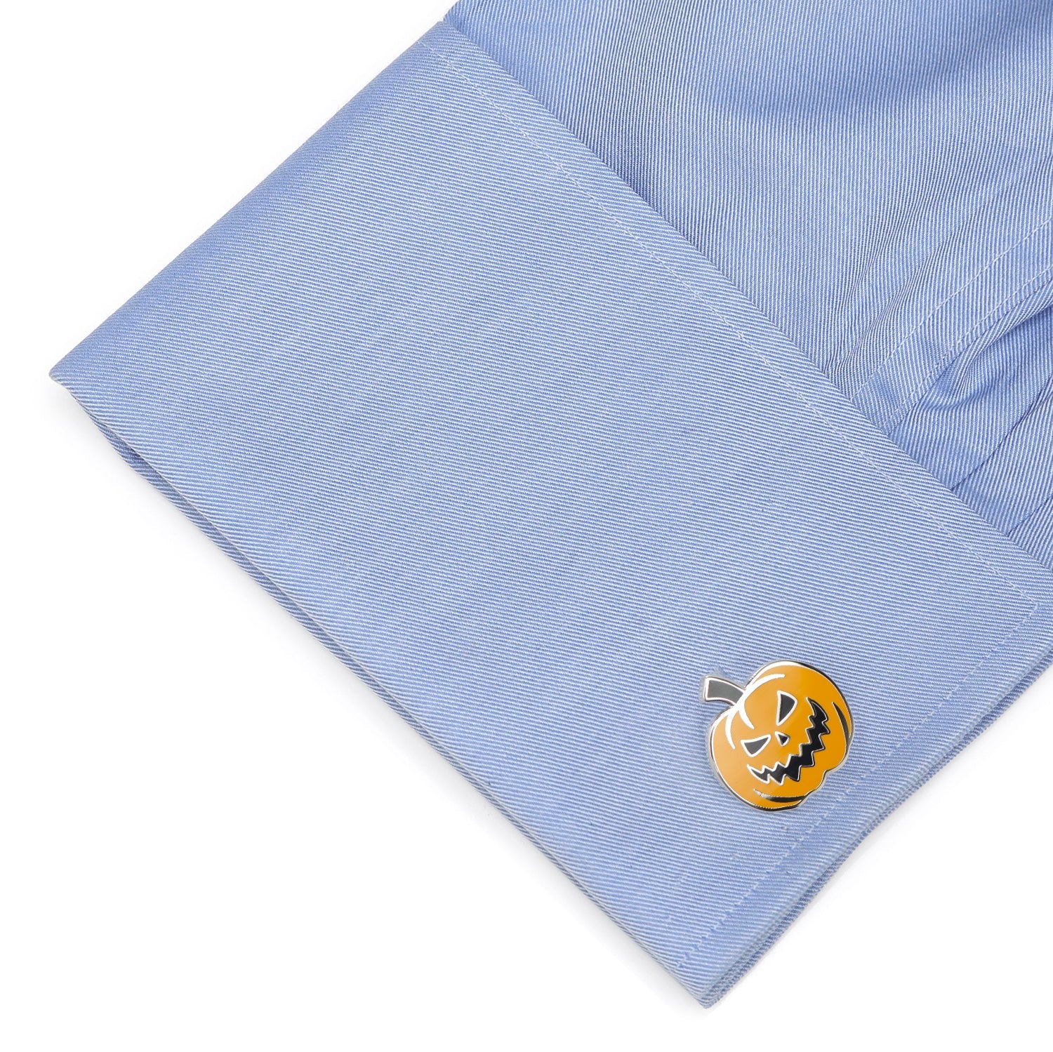 Jack-O-Lantern Pumpkin Halloween Cufflinks in Orange and Black - Image 3