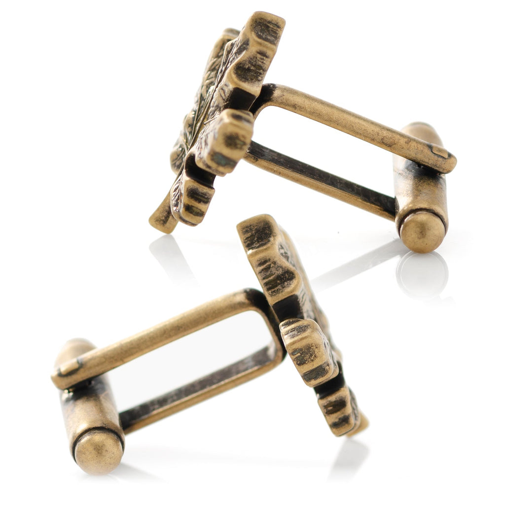 Bronze Maple Leaf 3D Cufflinks for Fall and Canadian Pride - Image 4