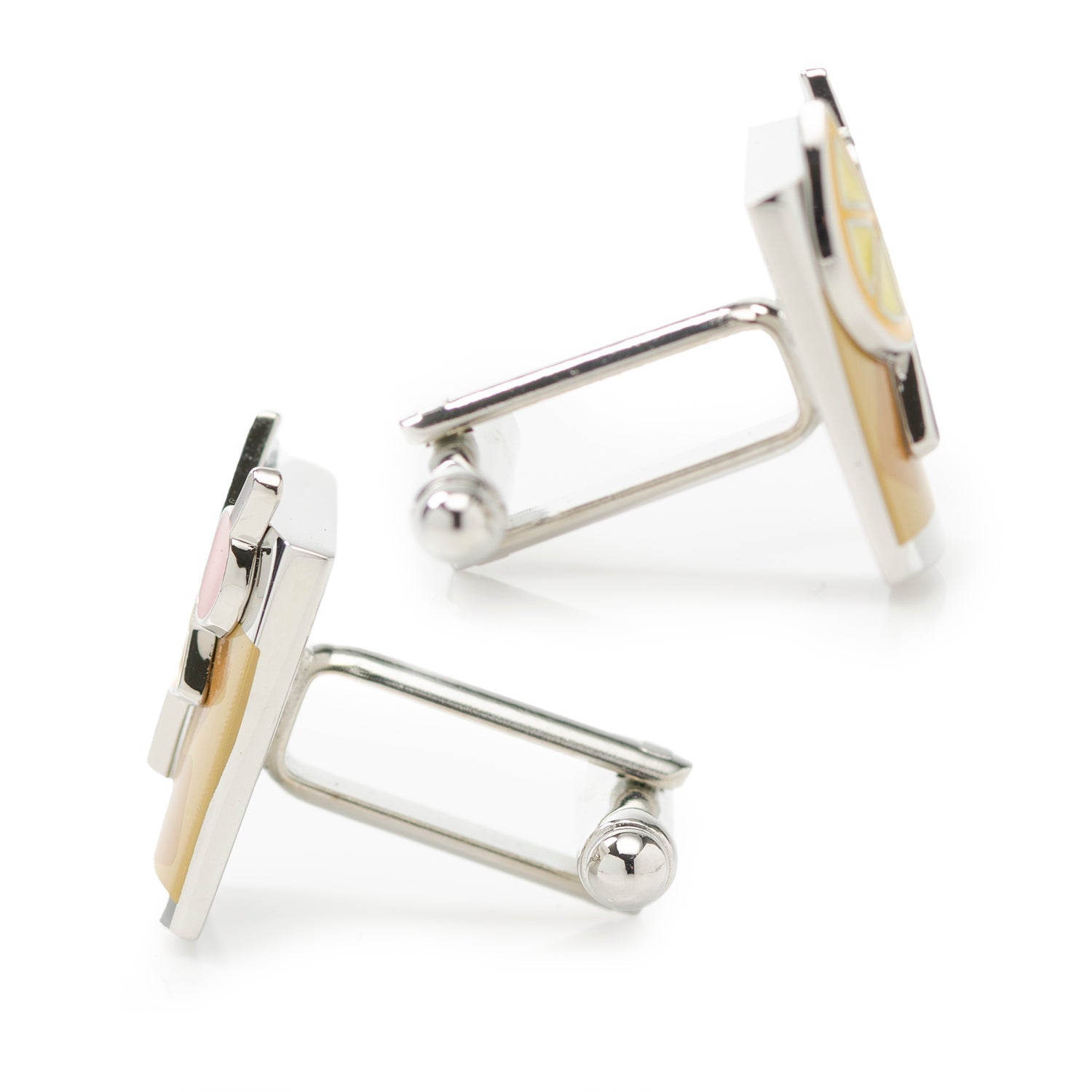 Old Fashioned Cocktail Cufflinks with Bullet Back Closure - Image 3