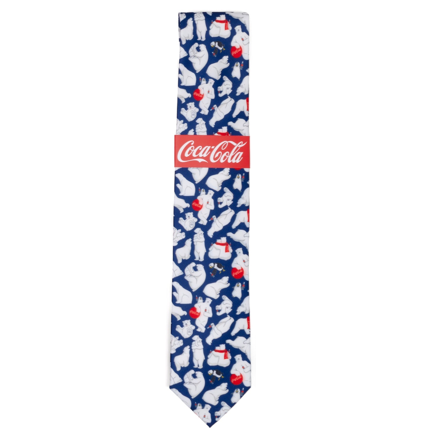 Coca-Cola Polar Bear Navy Blue Men's Necktie - Image 6