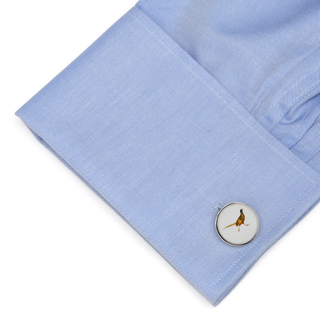 Pheasant Bird Cufflinks for Hunters and Wildlife Enthusiasts - Image 3