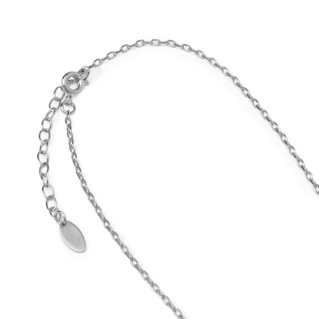 Coca-Cola Red Bottle Cap Pendant Necklace in Silver-Tone