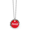 Coca-Cola Red Bottle Cap Pendant Necklace in Silver-Tone