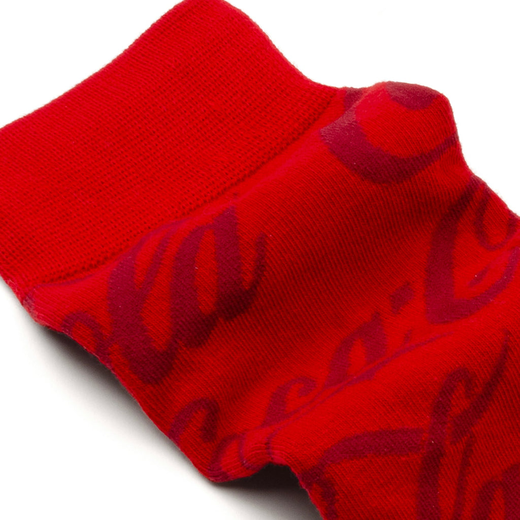 Coca-Cola Logo Pattern Red Dress Socks - Image 3