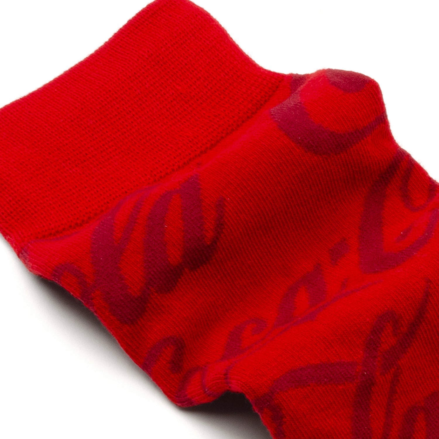 Coca-Cola Logo Pattern Red Dress Socks - Image 3