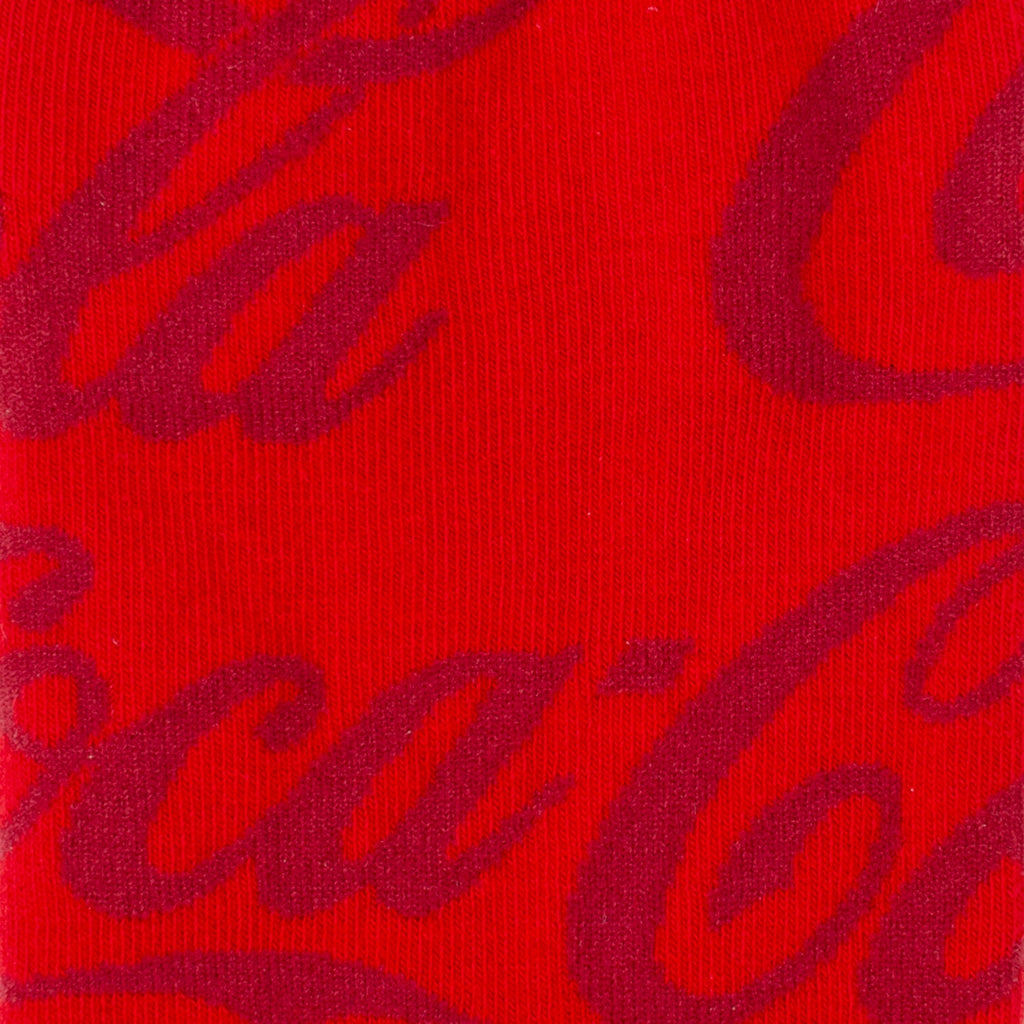 Coca-Cola Logo Pattern Red Dress Socks - Image 4