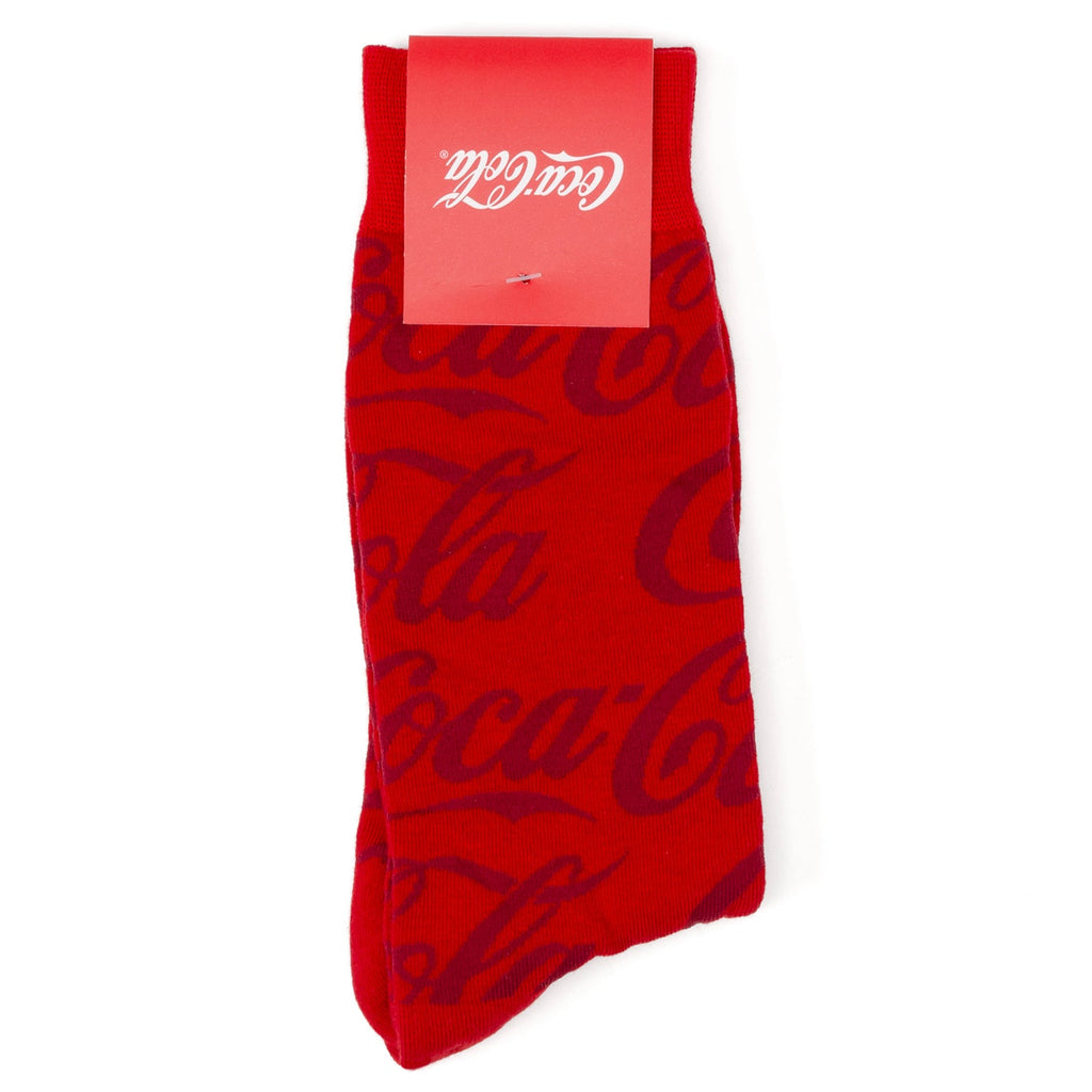 Coca-Cola Logo Pattern Red Dress Socks - Image 5