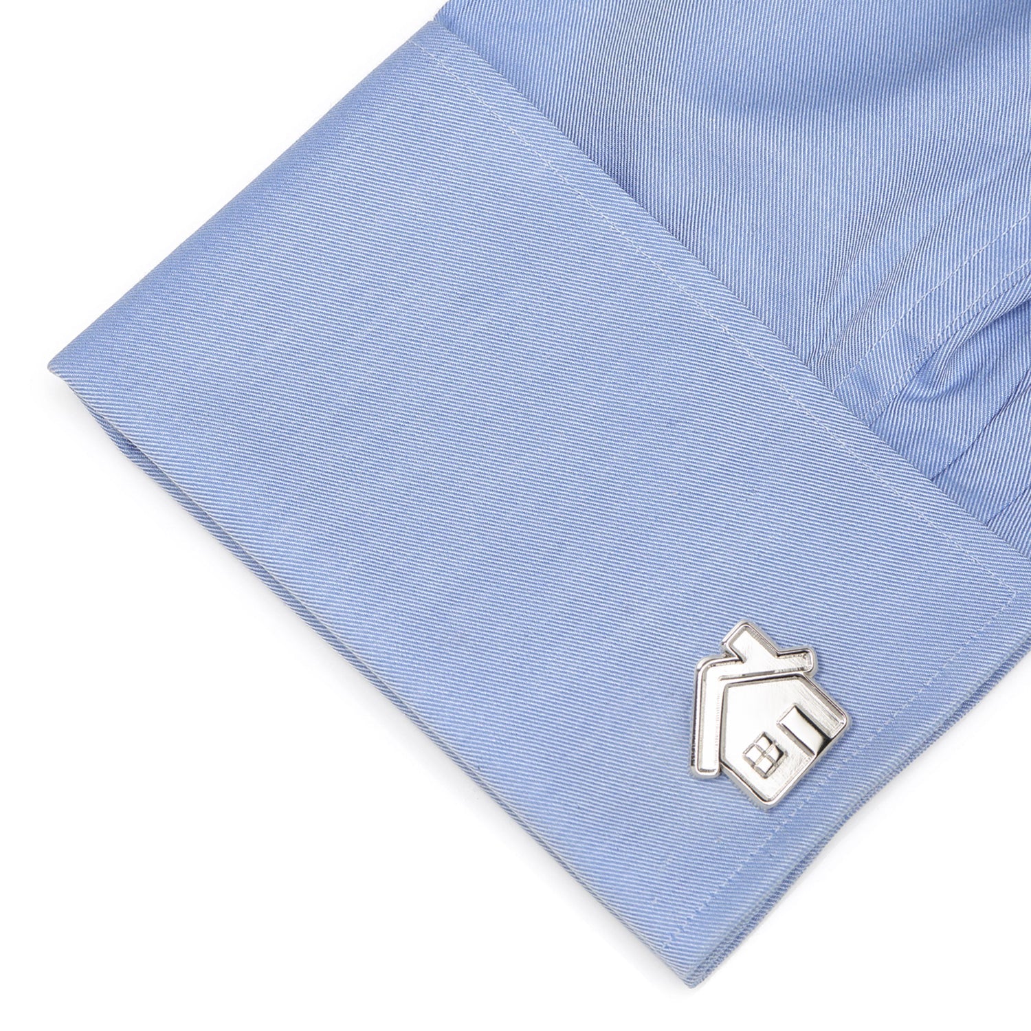 Silver Real Estate House Cufflinks with SOLD Detail - Image 3