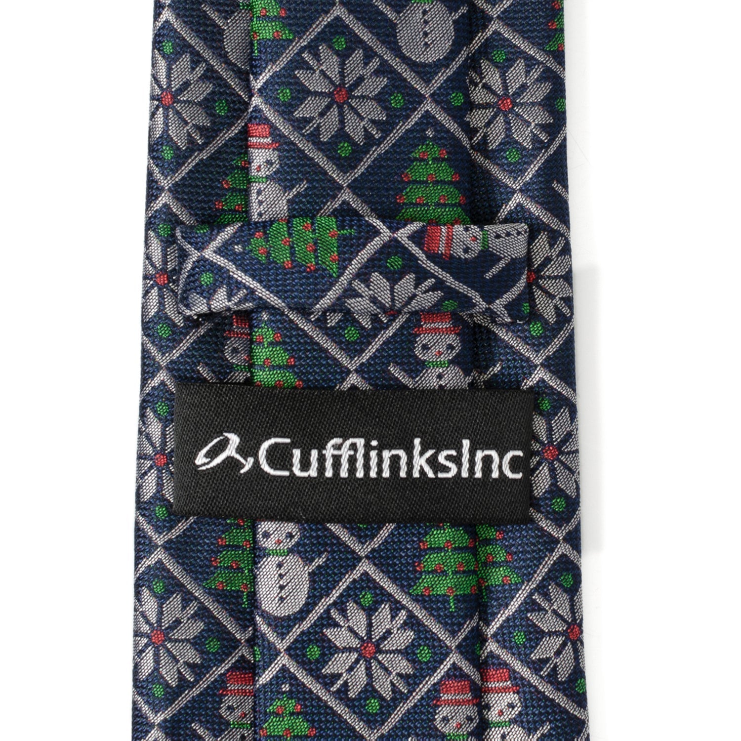 Sweater Weather Blue Holiday Men's Silk Necktie - Image 5