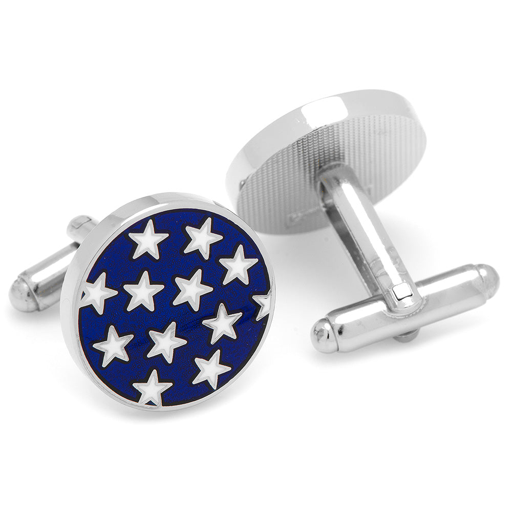 Stars and Stripes American Flag Round Cufflinks - Image 2