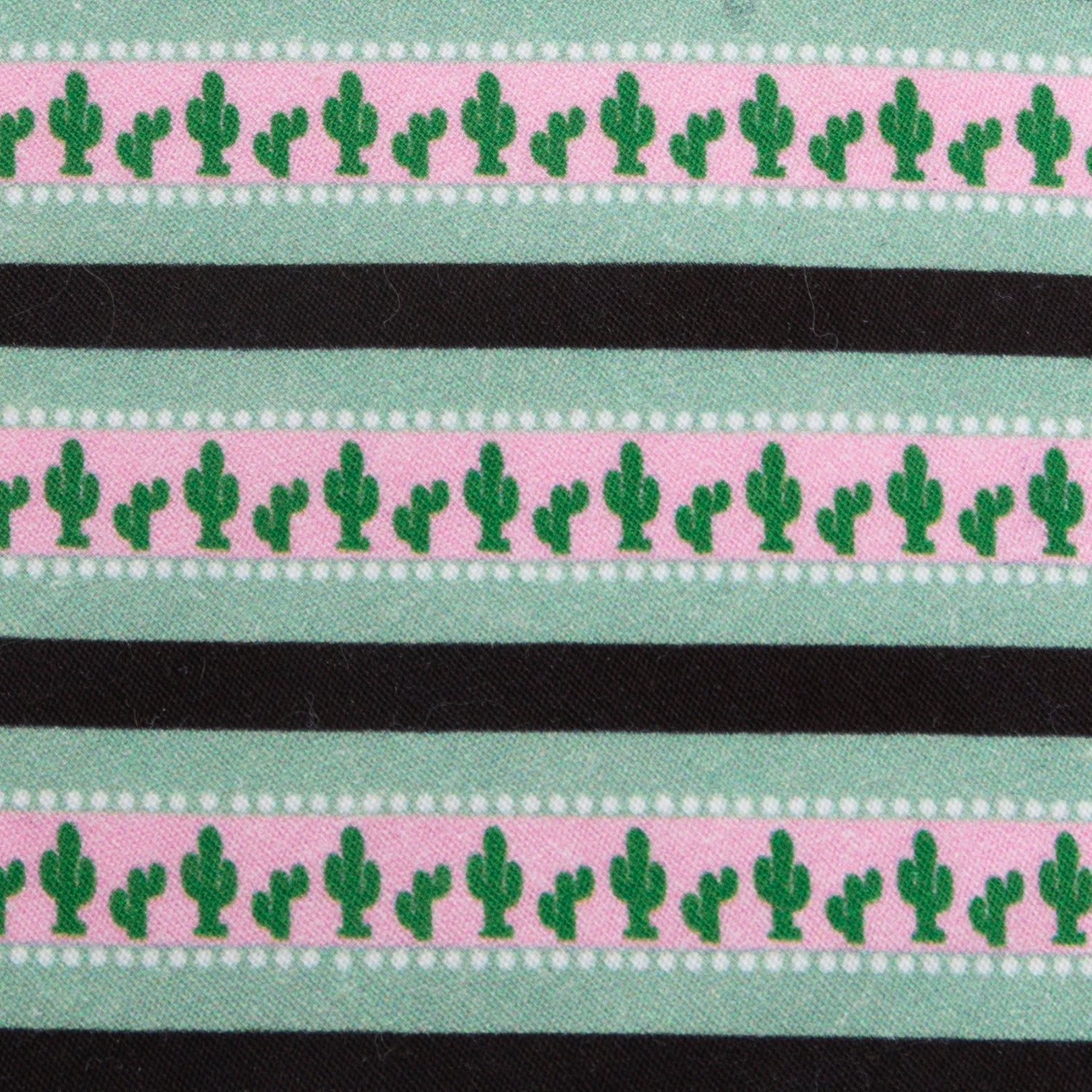 Texas Cactus Stripe Sage Green Novelty Cotton Mens Necktie - Image 5