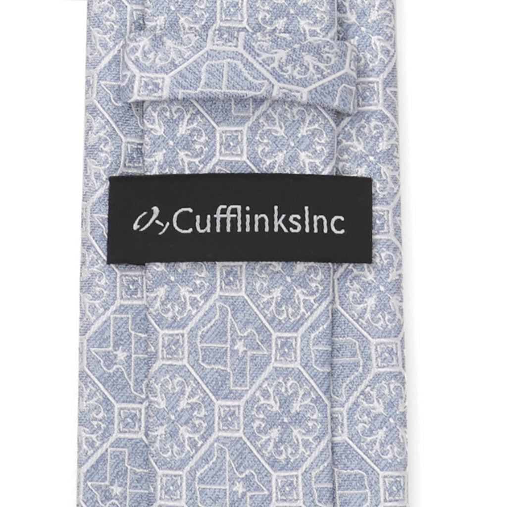 Texas State Lone Star Pale Blue Silk Necktie for Formal Events - Image 4