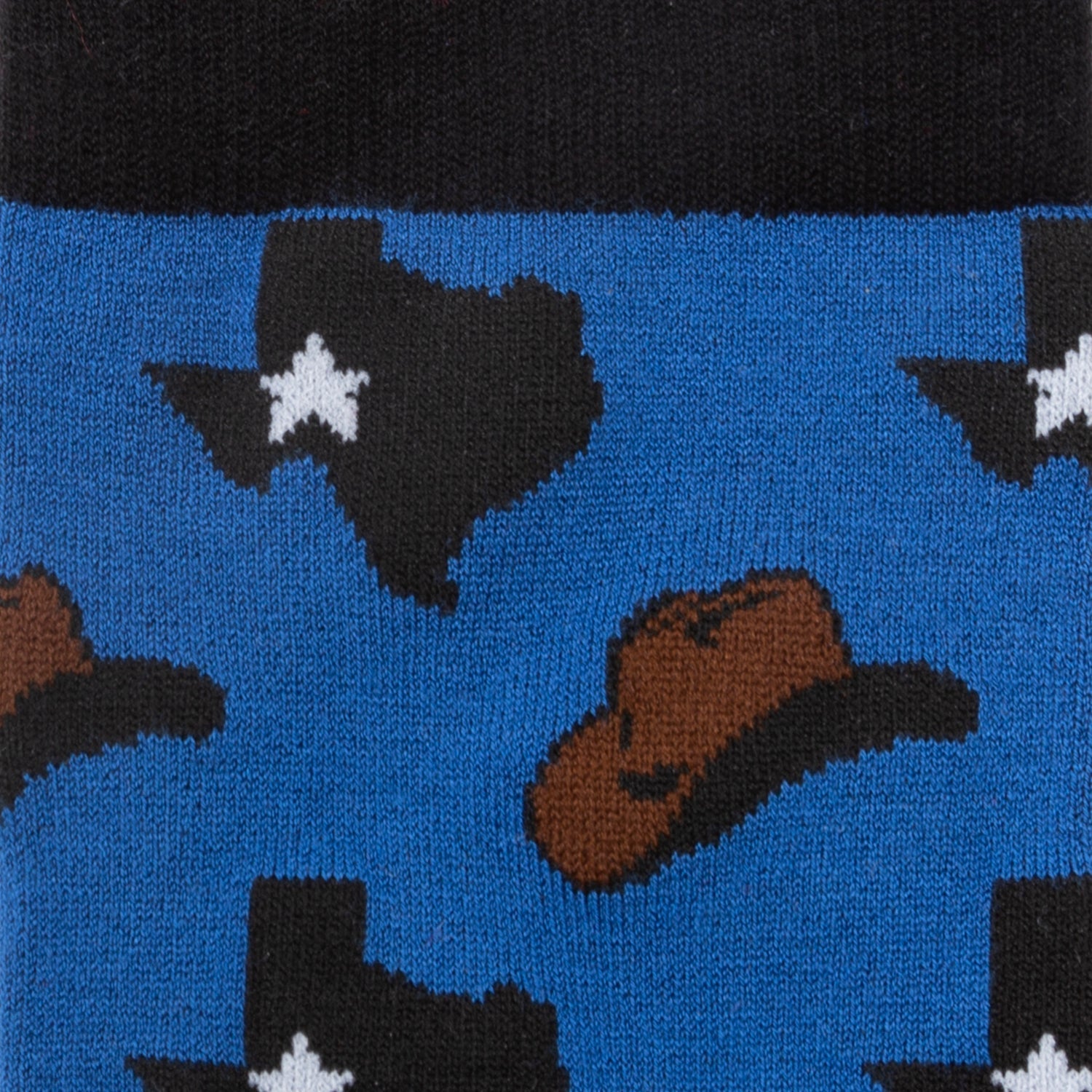 Texas State and Cowboy Hat Pattern Novelty Crew Socks - Image 3