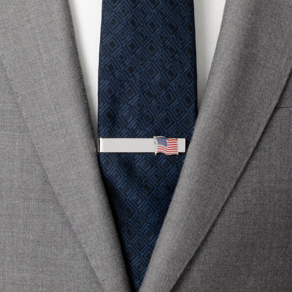 American Flag Cufflinks and Matching Tie Bar Gift Set - Image 5