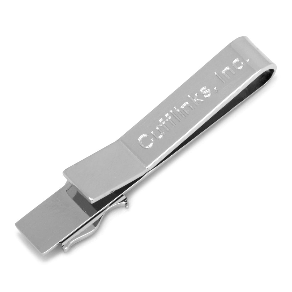 Waving American Flag Tie Bar Silver Tone Enamel Detail - Image 3