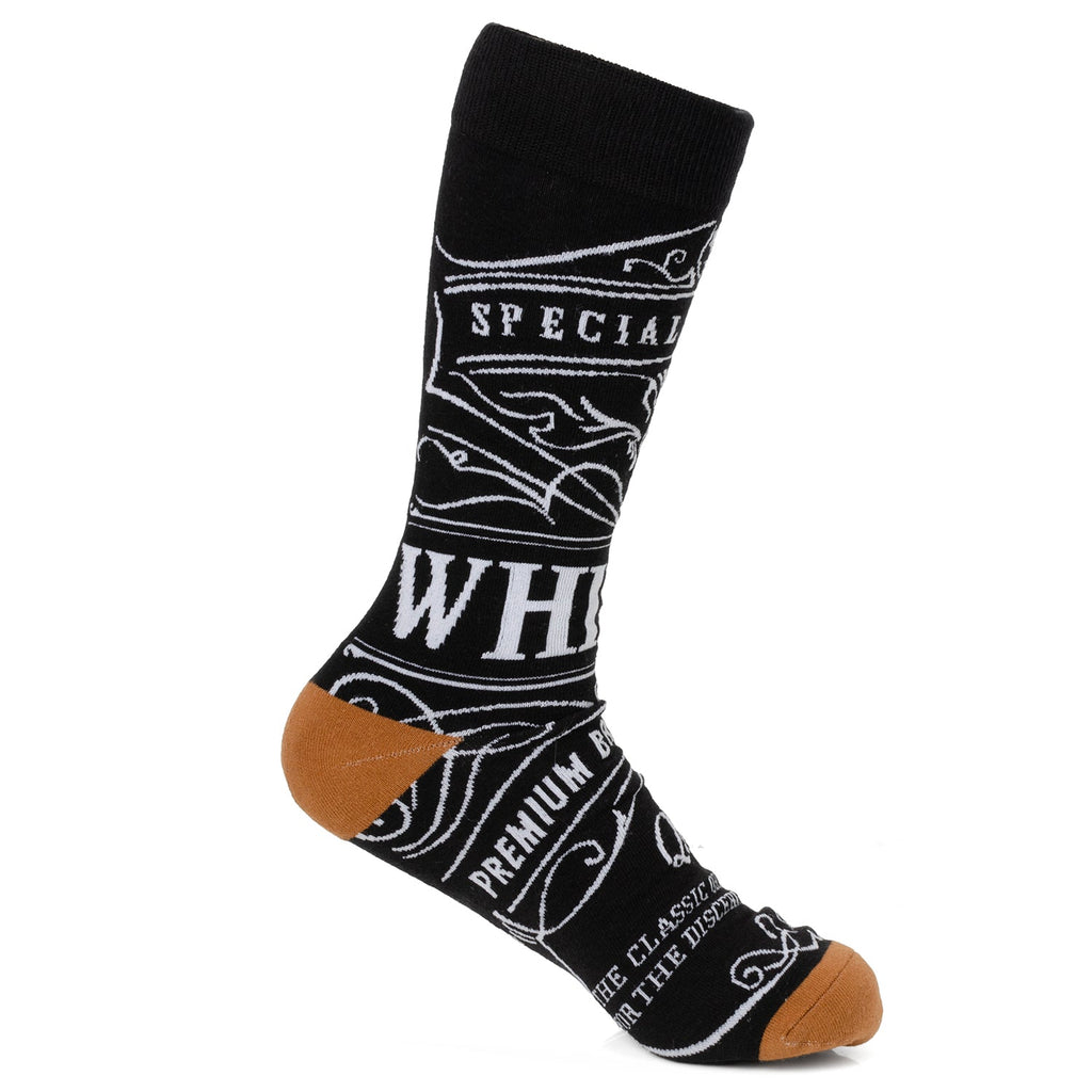 Whiskey Original Black Men's Graphic Crew Socks - Image 2