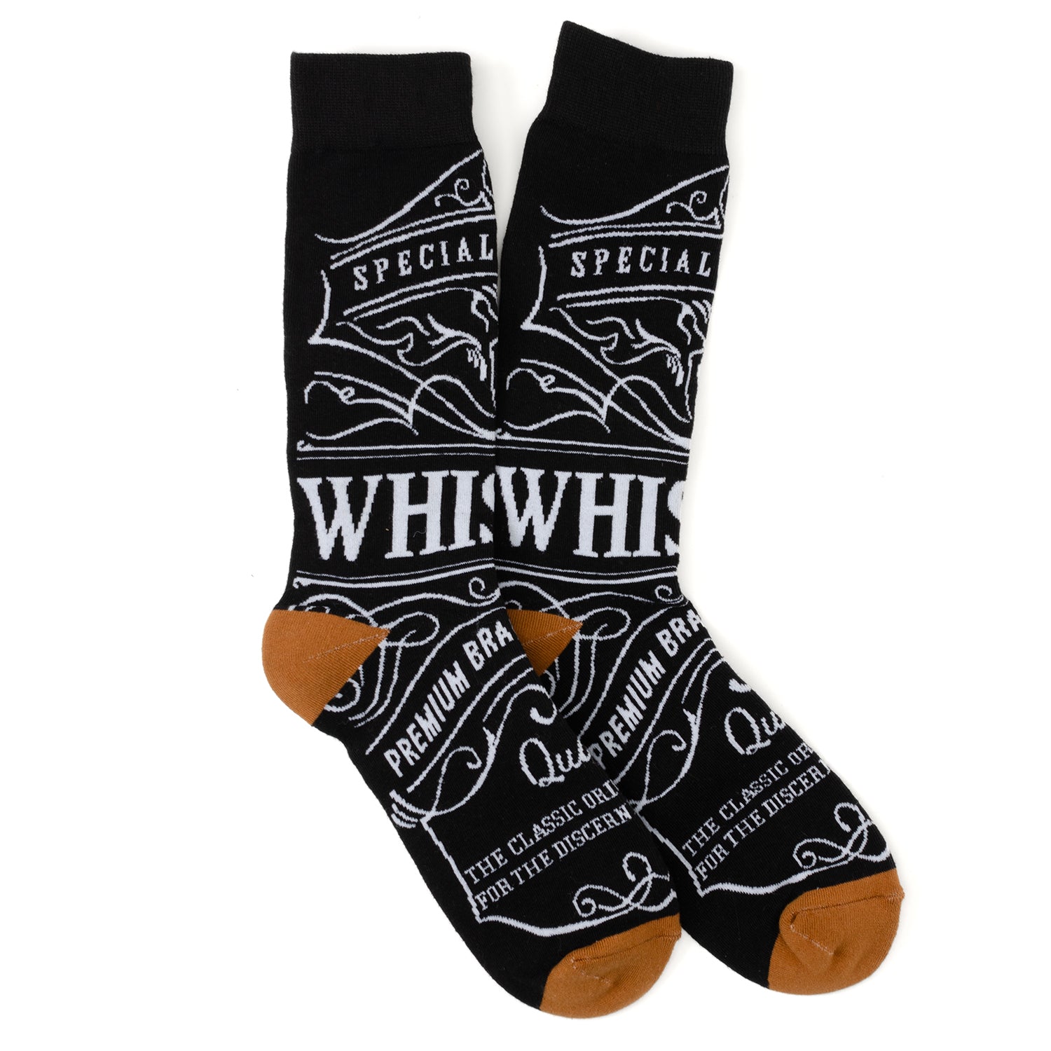 Whiskey Original Black Men's Graphic Crew Socks - Image 4