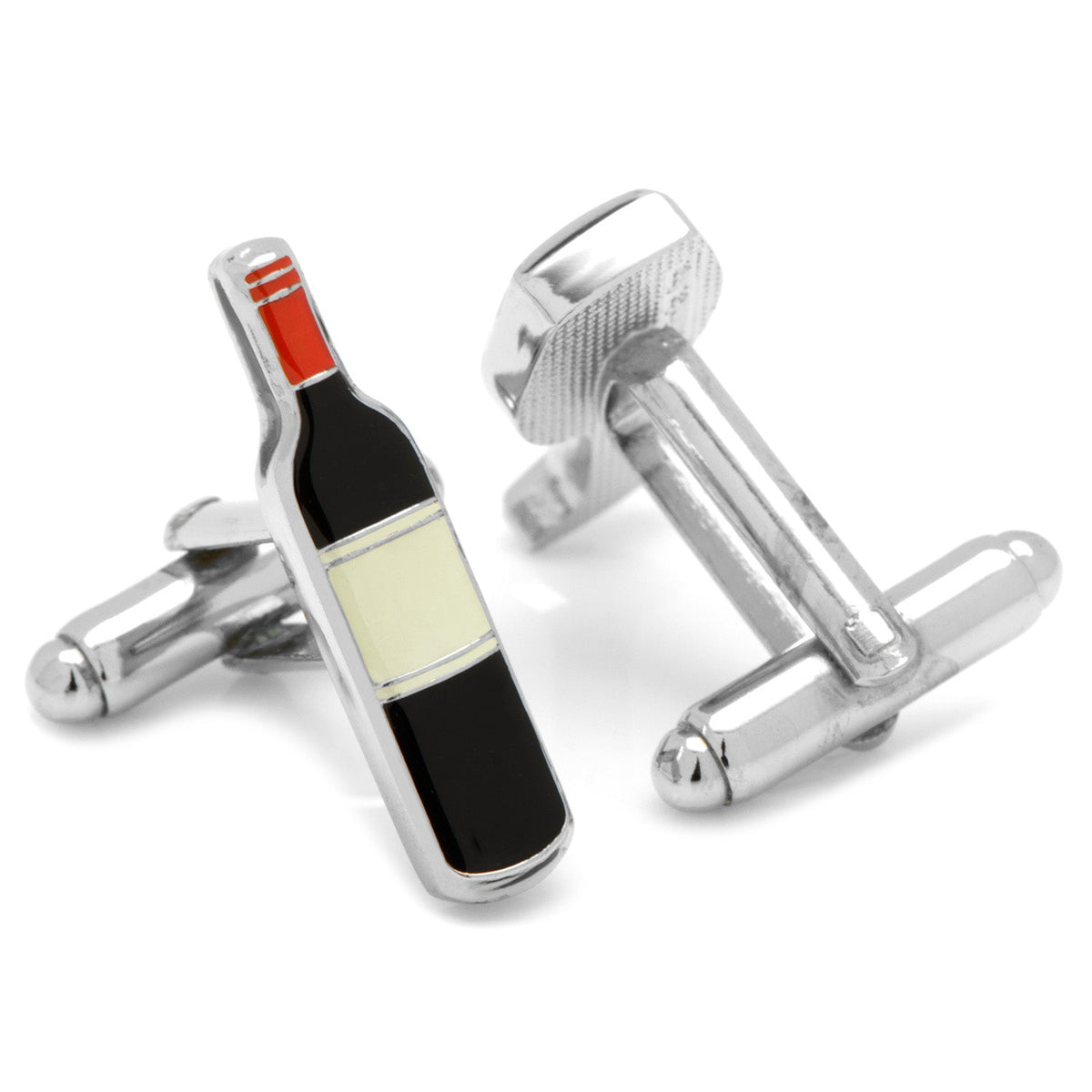 Wine Bottle and Glass Cufflinks for Wine Enthusiasts - Image 2