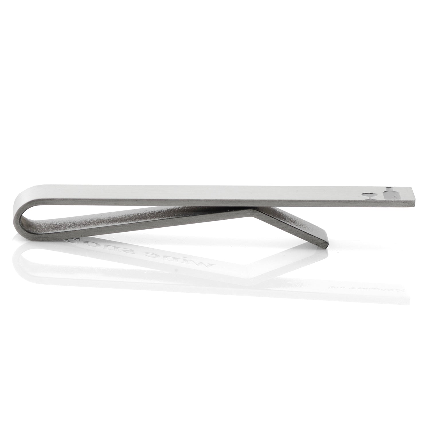 Wine Snob Antique Silver Tie Bar with Black Enamel Detail - Image 5