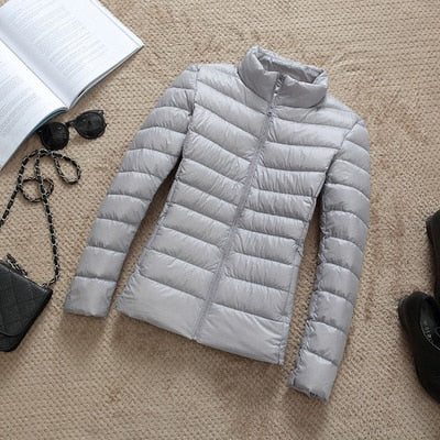 Women's Ultra-Lightweight Slim Fit Hooded Puffer Jacket - Image 14