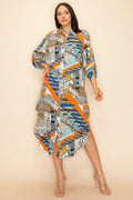 Printed Shirt Dress