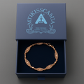 Elegant Rose Gold Filigree Bracelet - Hypoallergenic Stainless Steel Marquise Link Design