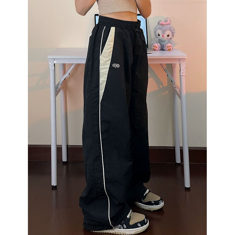 Women's Harajuku Style Loose Wide Leg Track Pants with Stripe - Image 6