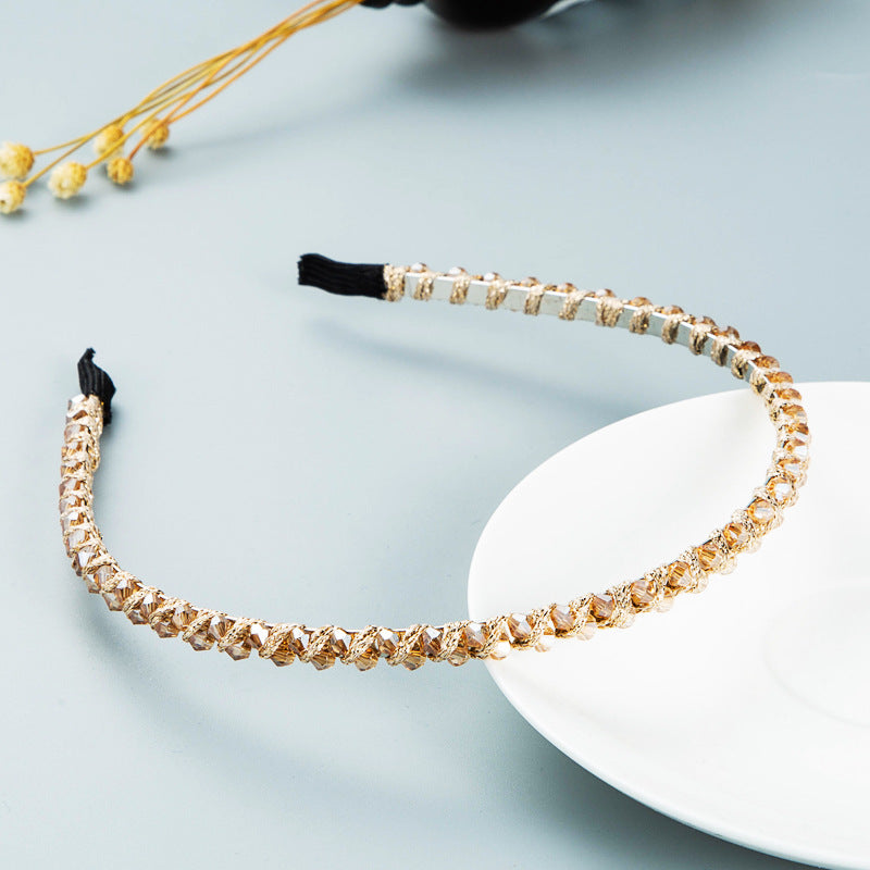 Winding String Crystal Headband - Super Flash Hair Accessory - Image 4