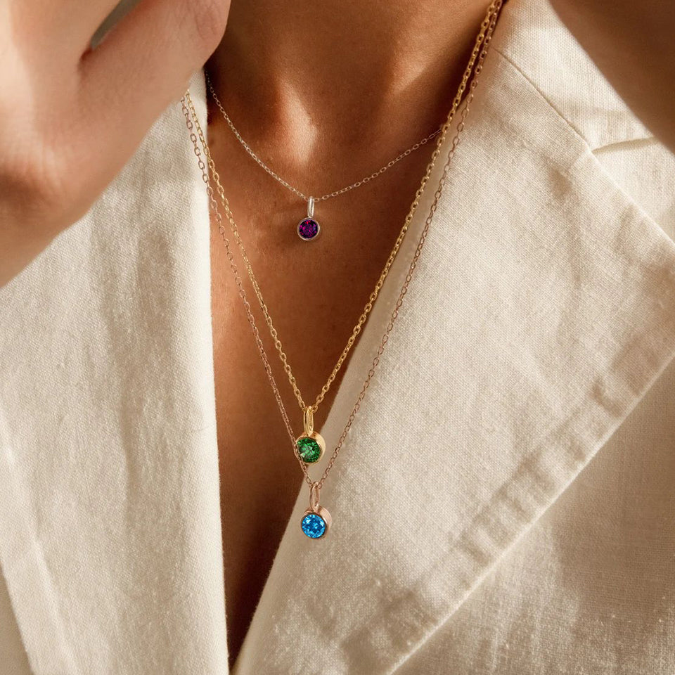 Lumière Birthstone Necklace Month & Zodiac Collection