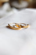 Edge Hoops Earrings - Water Proof (Silver and Gold)