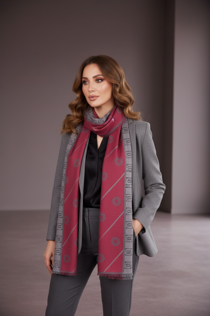 Eternity Burgundy Unisex Scarf