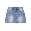 Women’s Light Blue Casual Denim Mini Skirt Street Style - Image 5