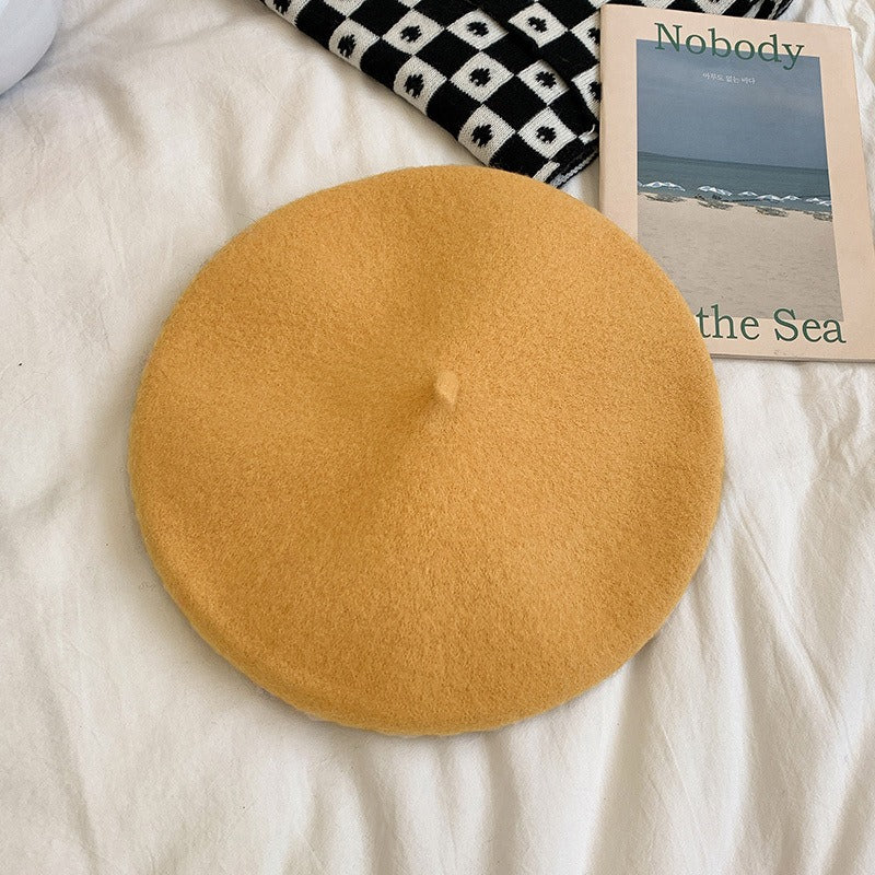 Vibrant Wool Blend Beret Retro Harajuku Style Painter Hat - Image 6