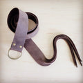 Brown Distressed Fringe Leather Belt 908q