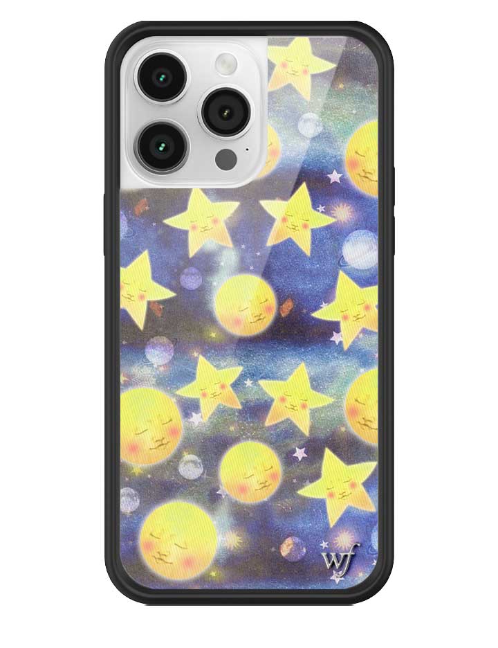 Celestial Dreaming iPhone Case with Stars and Moon Print