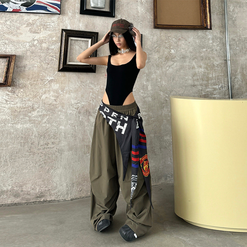 Women's Quick Dry Summer Loose Wide Leg Harajuku Pants - Image 3