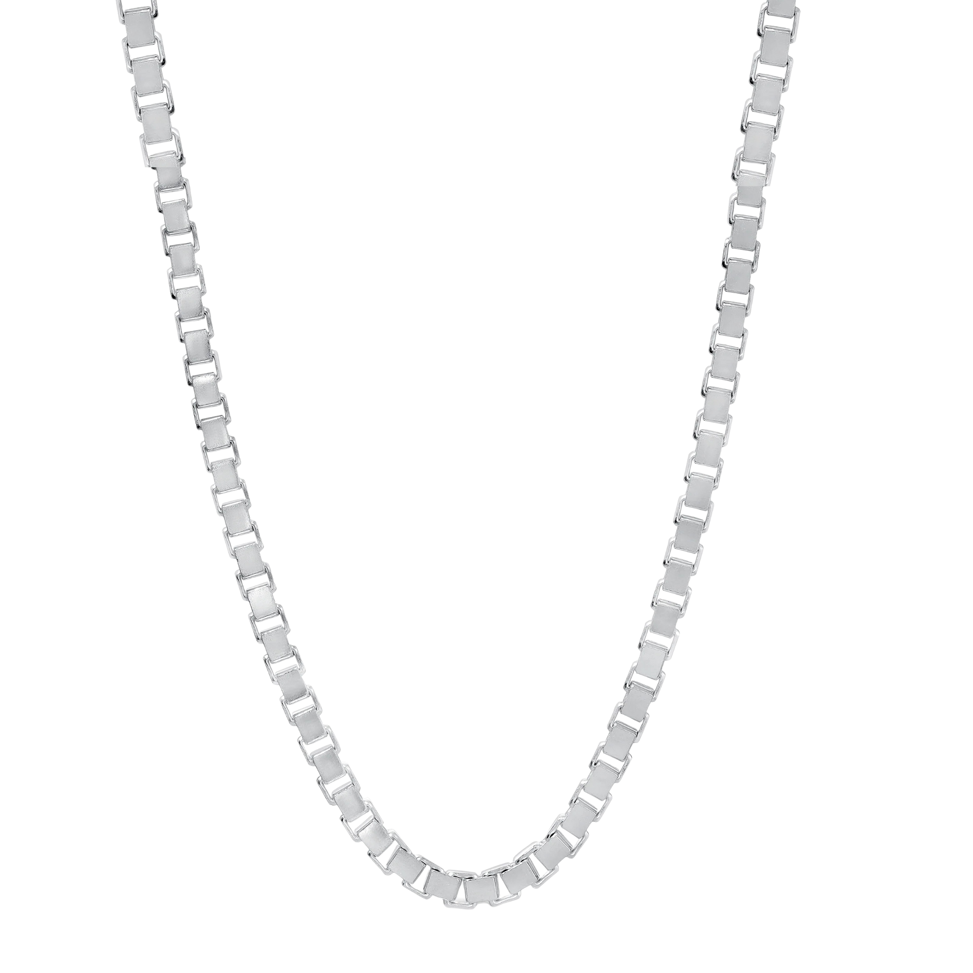 1-3MM Box Chain 925 Sterling Silver