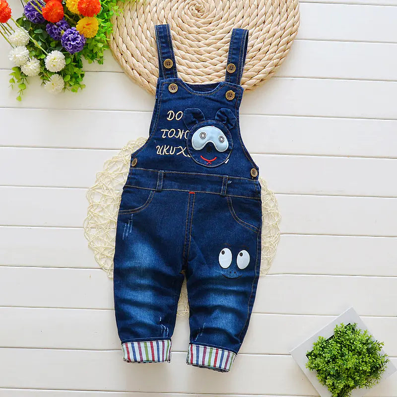 Korean Style Baby Denim Overalls for Boys and Girls