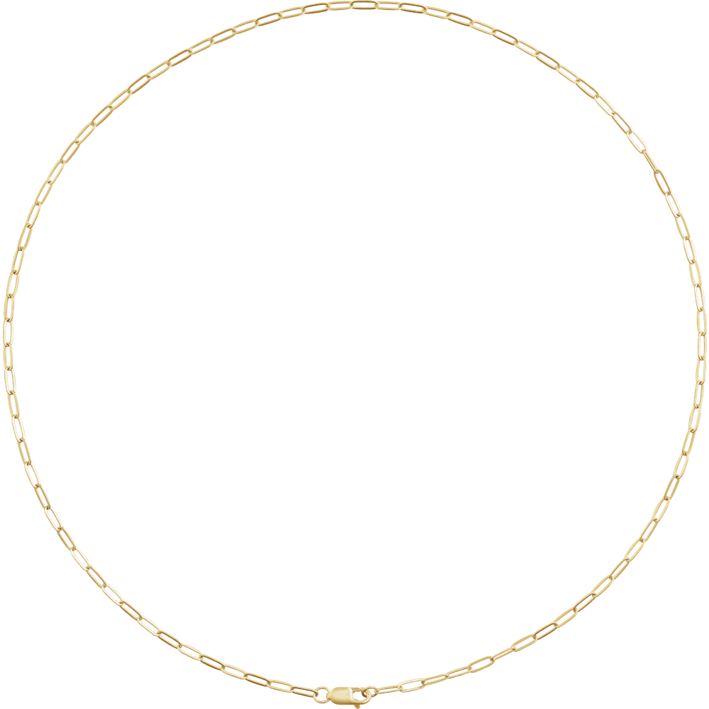 Maillon Serein 14K Yellow Gold-Filled Paperclip Chain – 2.1 mm
