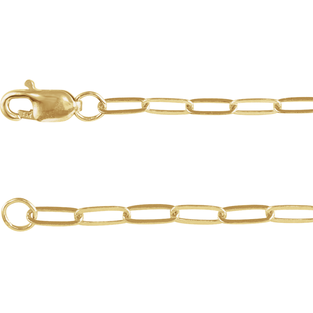 Maillon Serein 14K Yellow Gold-Filled Paperclip Chain – 2.1 mm