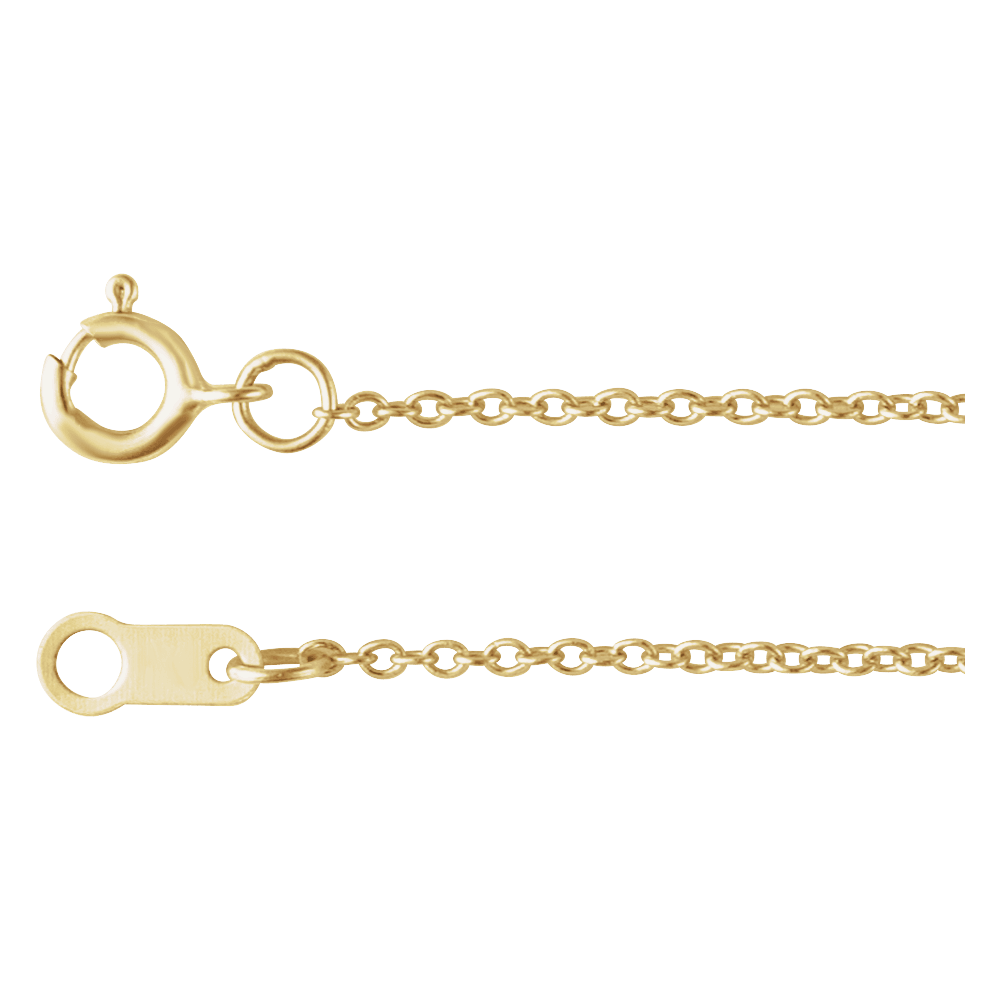 Auréline 14K Yellow Gold-Filled Cable Chain – 1 mm