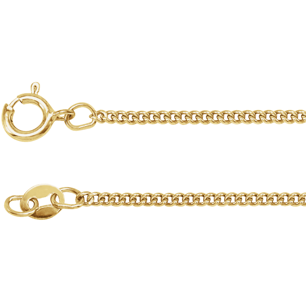 14K Yellow Gold Filled Curb Necklace 1.6mm - Classic Chain