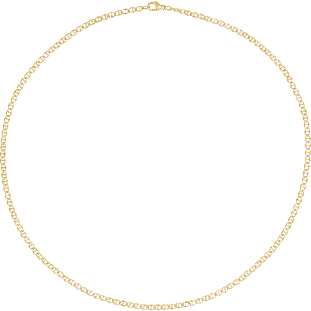 14K Yellow Gold-Filled 2.6mm Anchor Chain Necklace