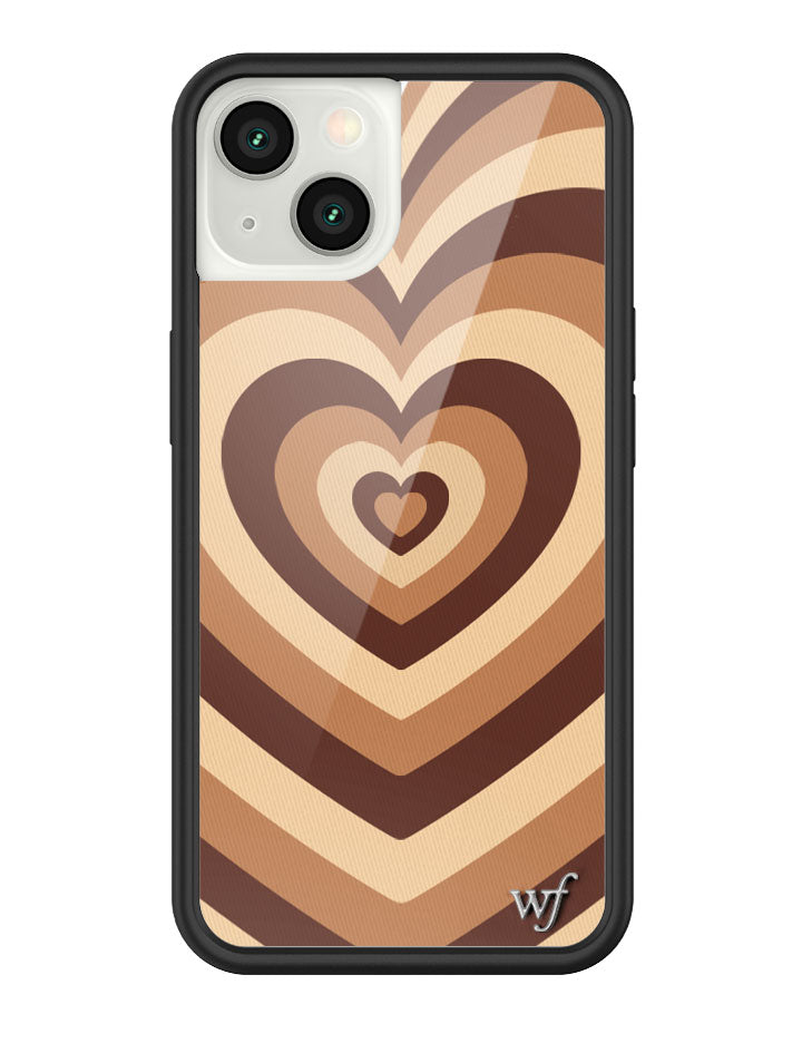 Latte Love Mocha Heart Pattern iPhone Case Limited Edition