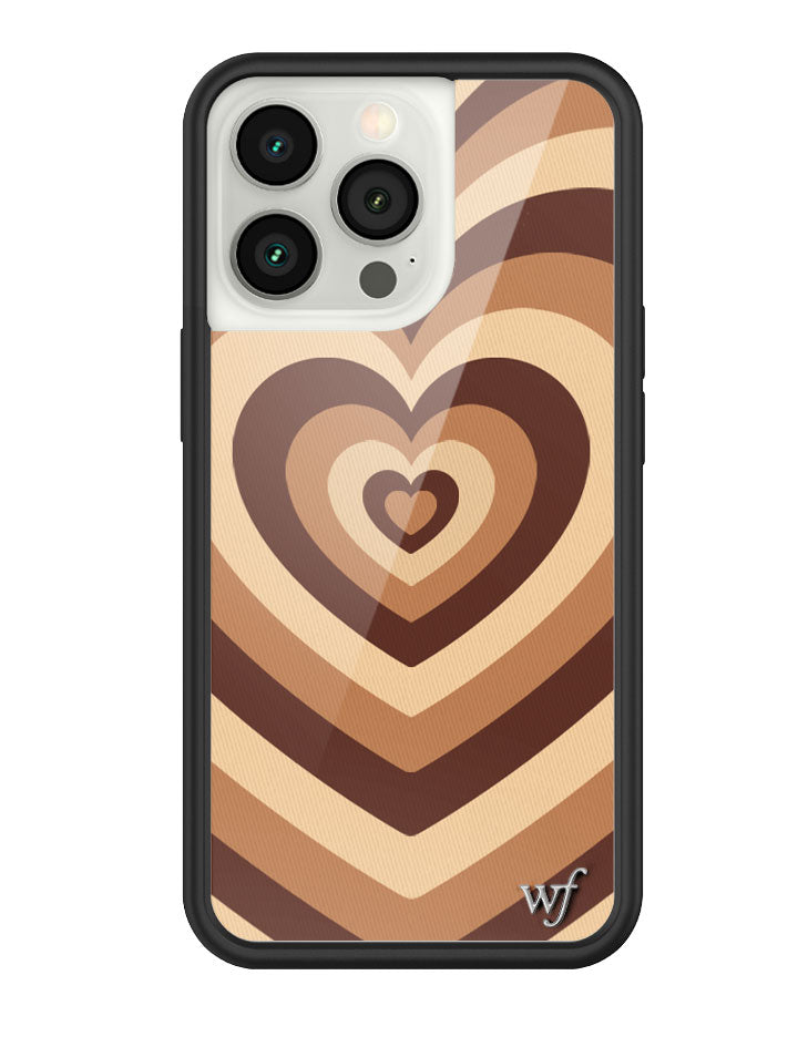 Latte Love Mocha Heart Pattern iPhone Case Limited Edition