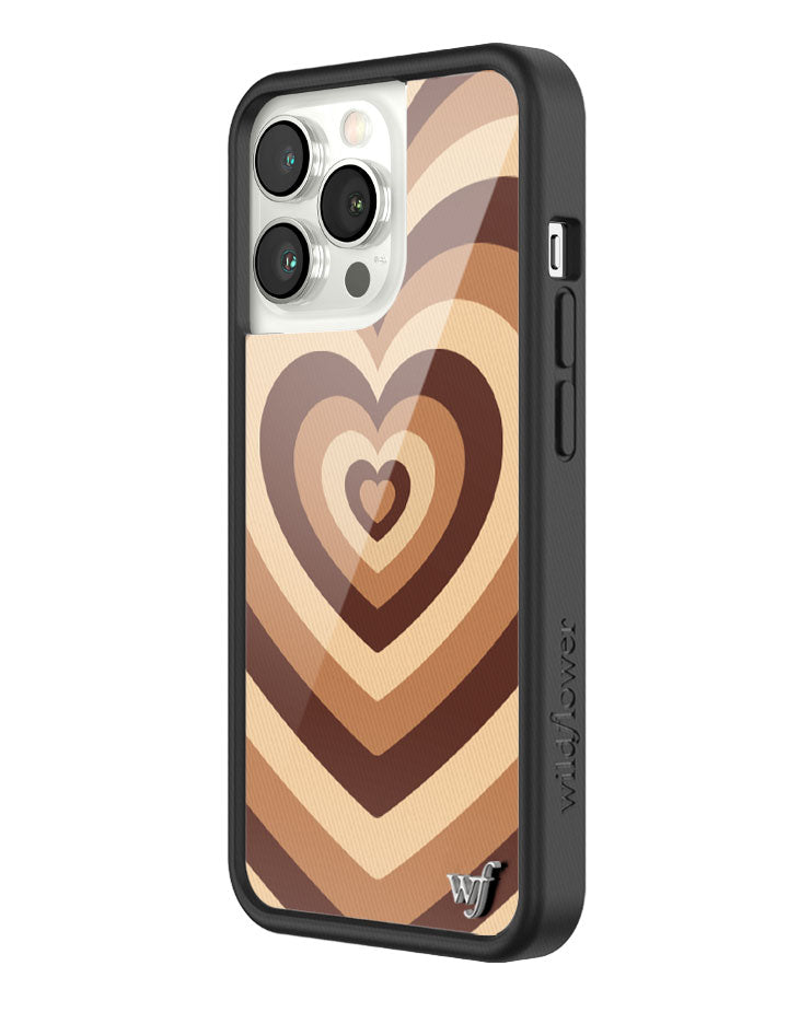 Latte Love Mocha Heart Pattern iPhone Case Limited Edition